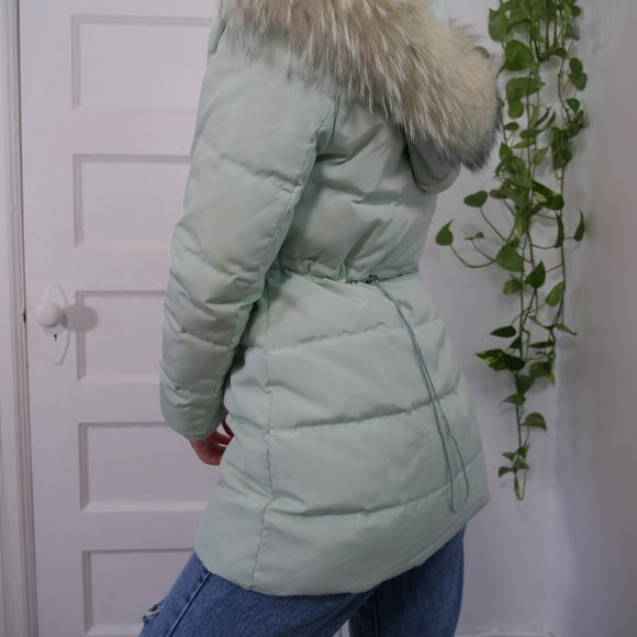 Mint Green colour winter coat - Picture 3 of 16